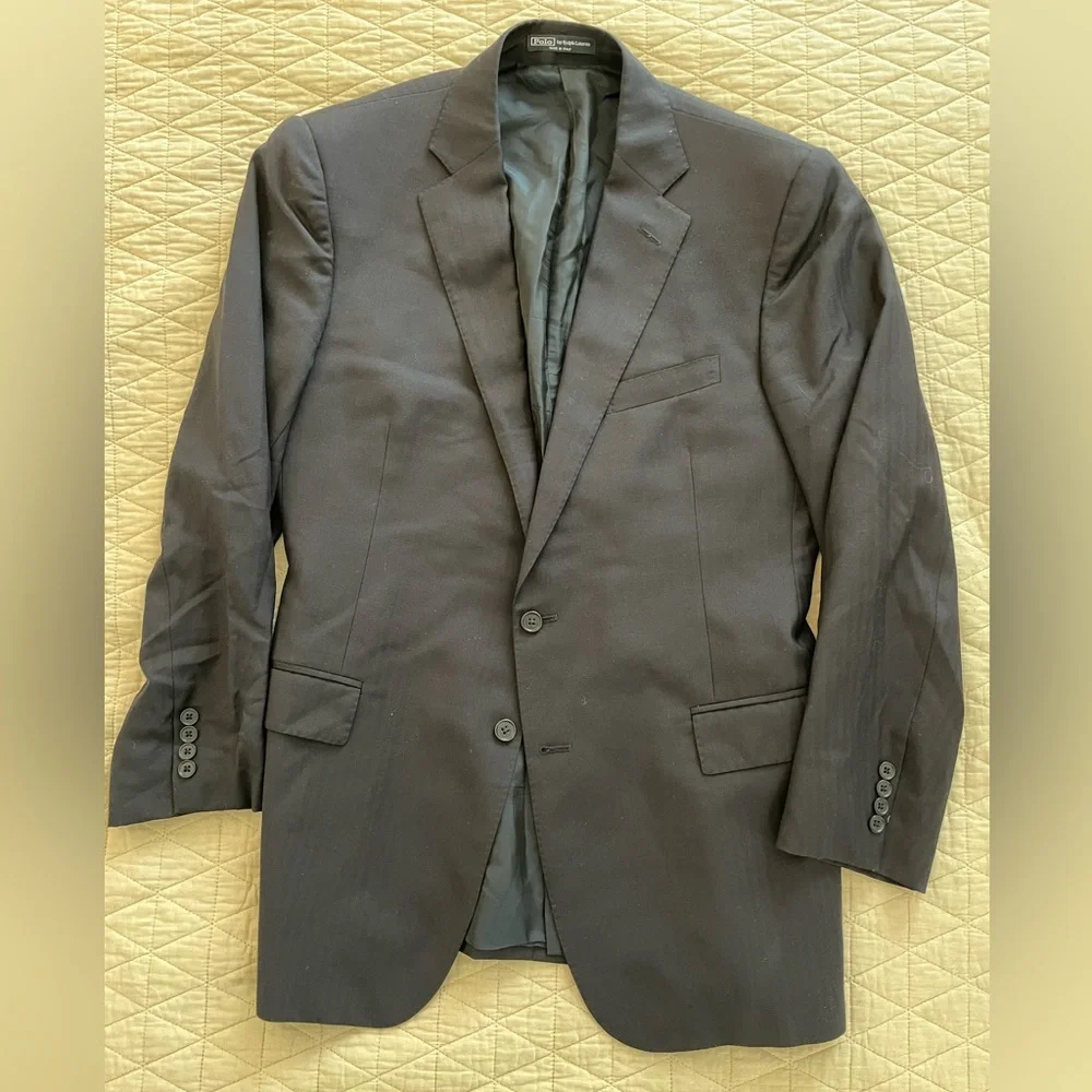 Polo‎ Ralph Lauren Made in Italy Vintage Wool Bradford Blazer in Midnight 42 R